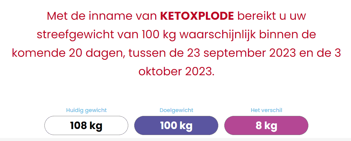 Let op: claims van 8 kilo gewichtsverlies in 10 dagen zijn dark patterns bedoeld om u te misleiden en zijn niet gebaseerd op wetenschappelijke feiten. Wees waakzaam!